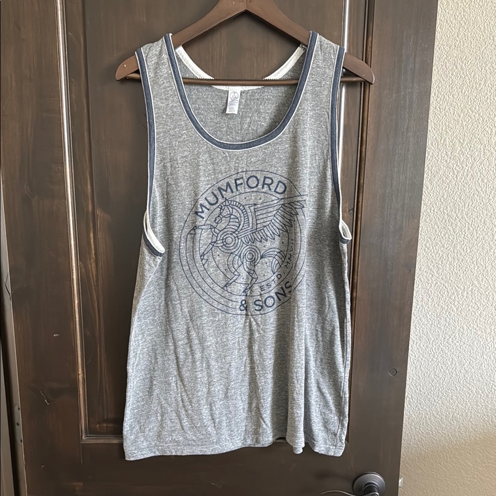 Gray Mumford and Sons Band Tank Top